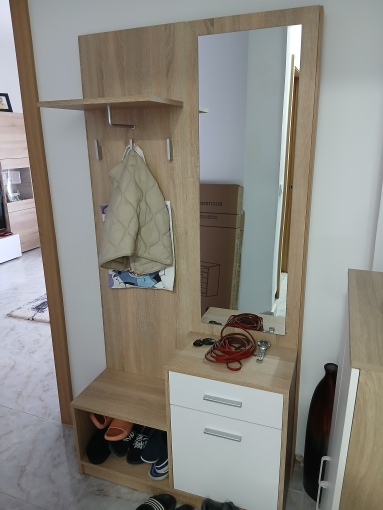Foto de cliente de Mueble recibidor Sett Color Blanco Mate y Roble Cambrian 90 cm