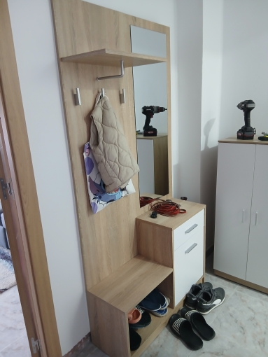 Foto de cliente de Mueble recibidor Sett Color Blanco Mate y Roble Cambrian 90 cm