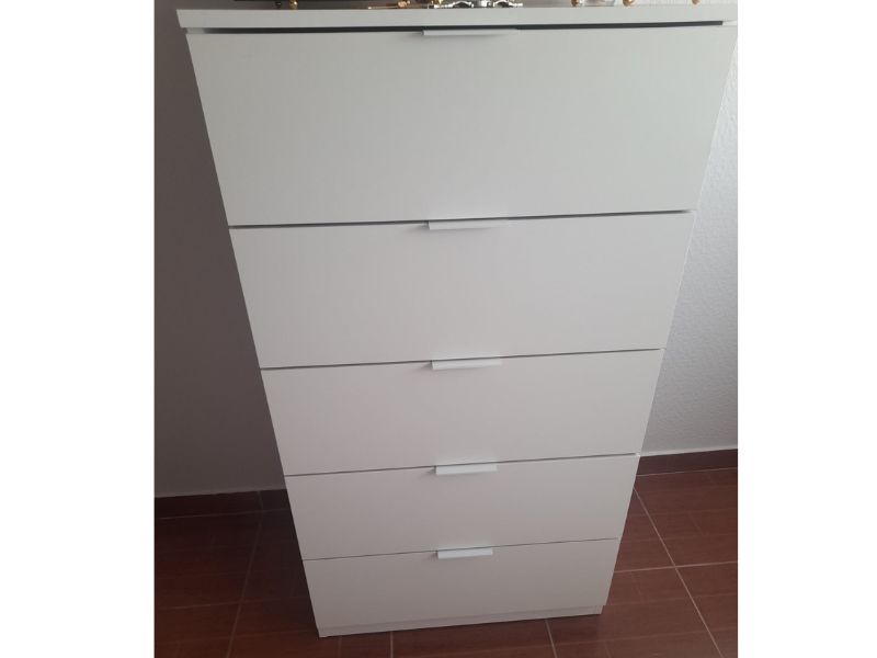 Foto de cliente de Cómoda De 5 Cajones Color Blanco Artik Dormitorio 60x110 cm