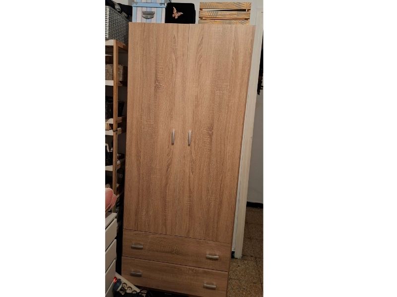 Foto de cliente de Armario para Dormitorio 2 Puertas Roble Cambrian 74x180 cm