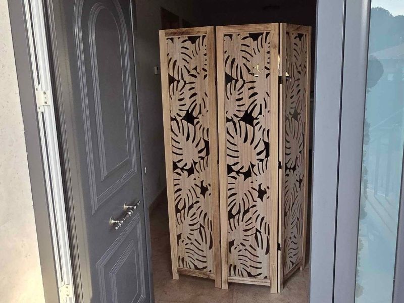 Foto de cliente de Biombo Separador De Ambientes 3 Paneles Palm Color Roble