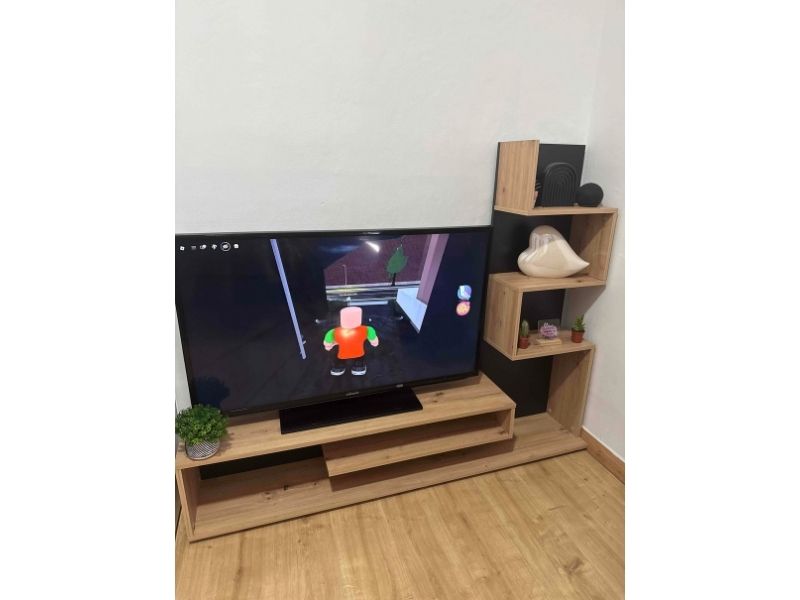 Foto de cliente de Mueble Salón Snake Color Roble Artesano y Negro 160 cm