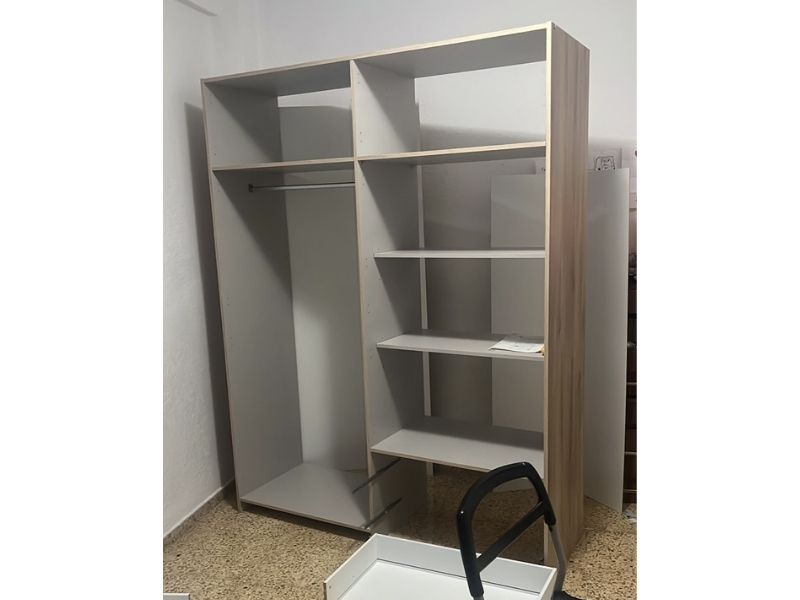 Foto de cliente de Armario Dormitorio Ghost 2 Cajones y 8 Puertas Blanco y Roble Kronberg 158x51 cm