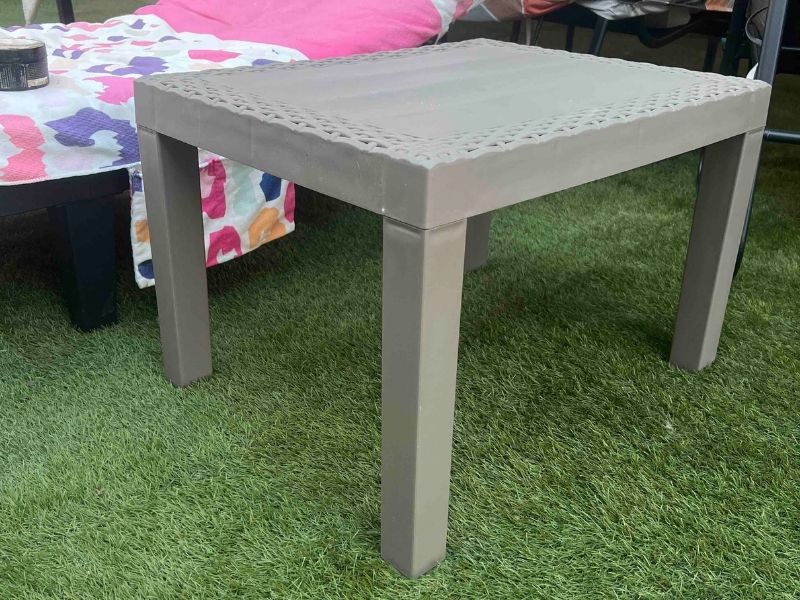 Foto de cliente de Mesa Exterior de Centro Fija Color Marrón 46x59 cm