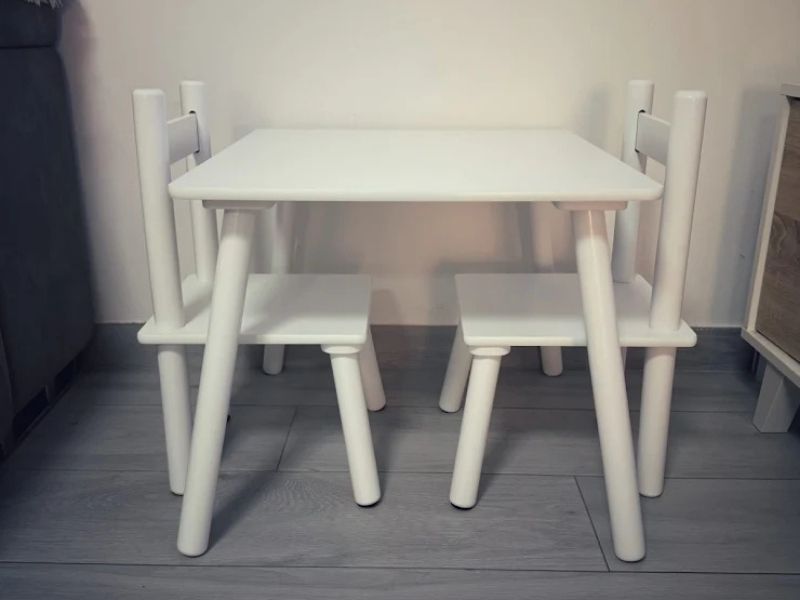Foto de cliente de Mesa Infantil Pack Mesa + 2 Sillas Origami Color Blanco Mate