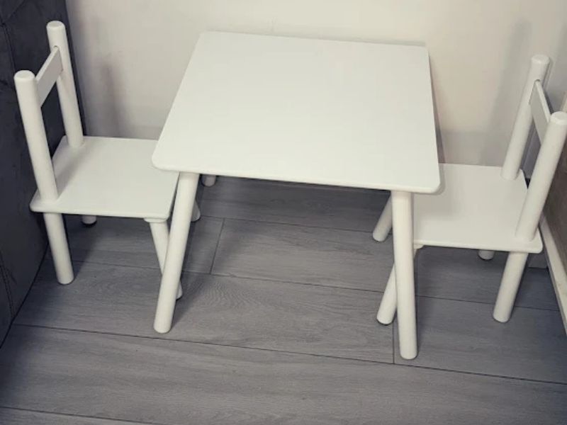 Foto de cliente de Mesa Infantil Pack Mesa + 2 Sillas Origami Color Blanco Mate