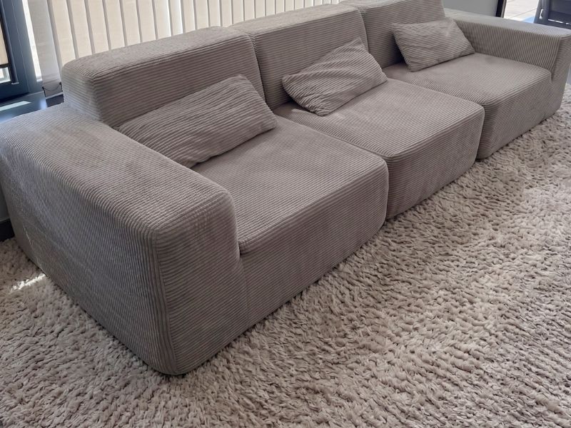 Foto de cliente de Sofá Modular Horizon 3 Plazas Gris Claro 307 cm