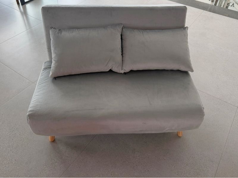 Foto de cliente de Sillón Cama XL Nórdic Duo Velvet Gris Claro 118 cm