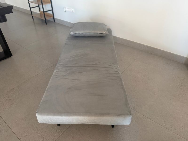 Foto de cliente de Sillón Cama Individual Nórdic Lite Velvet Gris Claro