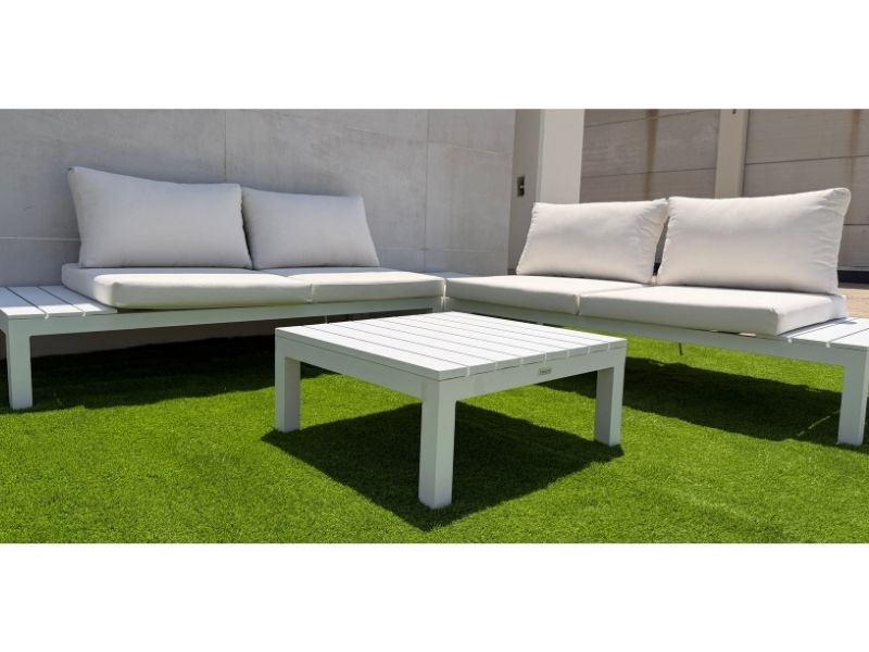 Foto de cliente de Conjunto 2 sofás y 2 mesas de centro Exterior Jardín Alcocebre Color Blanco