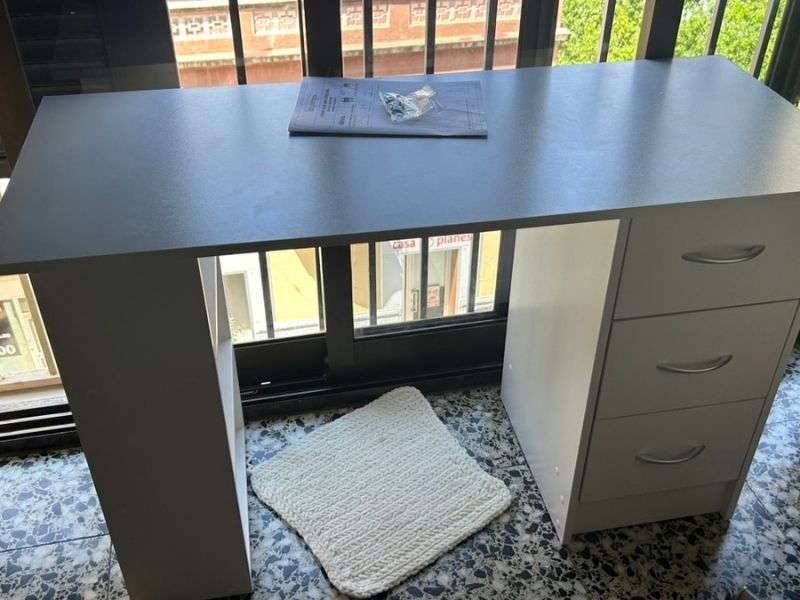 Foto de cliente de Escritorio Jobbi 3 Cajones Color Blanco Mate 115 cm
