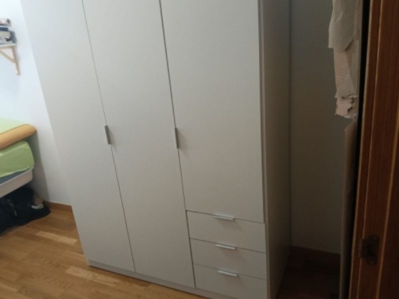 Foto de cliente de Armario Blanco 3 Cajones 3 Puertas 121x180 cm