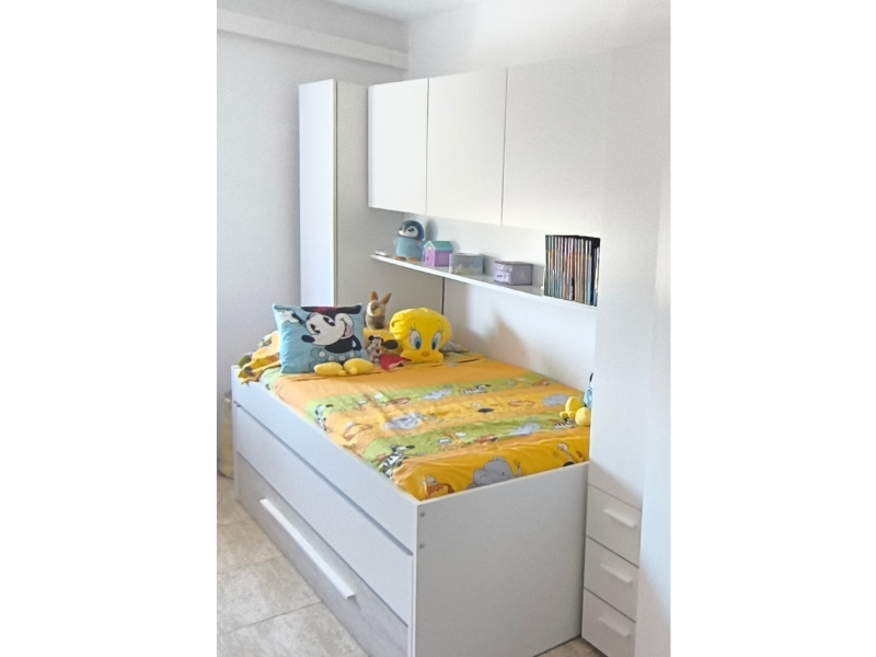 Foto de cliente de Cama Nido con Cajones Elliot 190x90 cm + Estantería Blanco