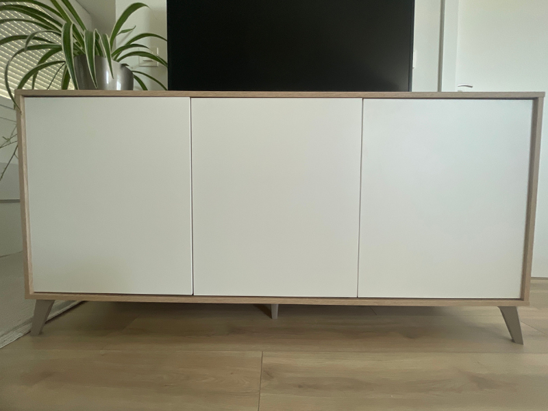 Foto de cliente de Aparador Kikua Plus 3 puertas roble blanco 154 cm