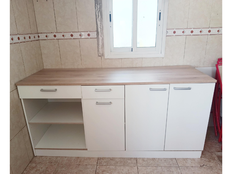 Foto de cliente de Módulo Inferior Cocina Cooking Blanco Mate 85x180x60 cm