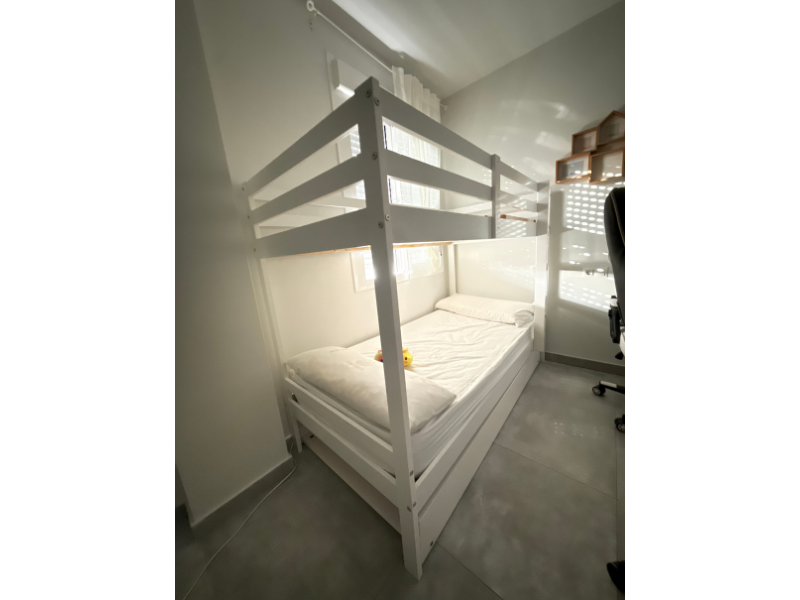 Foto de cliente de Litera Juvenil Rabbit Con Cajón Inferior Color Blanco Estilo Moderno 195x153x101 cm