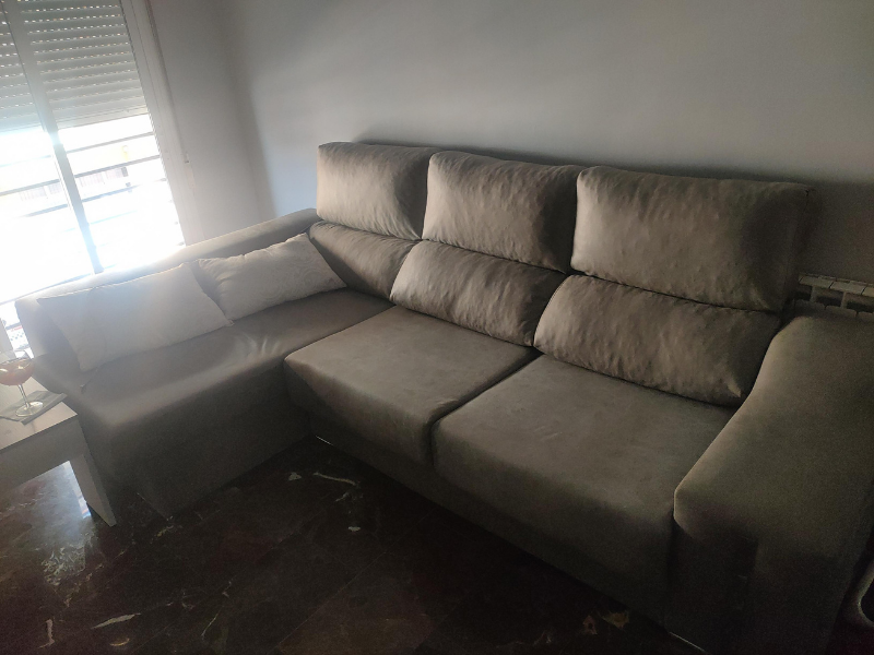 Foto de cliente de Sofá Chaise Longue 3 Plazas Oscar Color Gris Cemento 263 cm