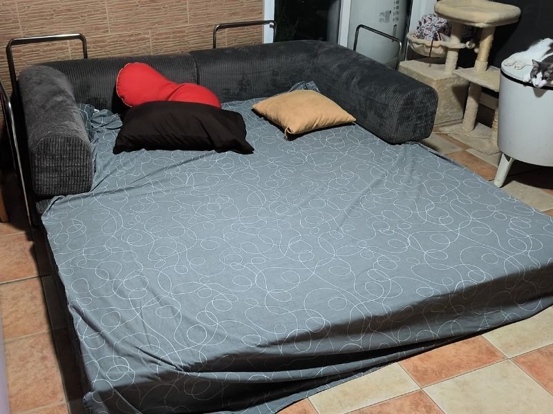 Foto de cliente de Sofá Cama Relax Nest Pana 2 Plazas Gris Oscuro 182 cm