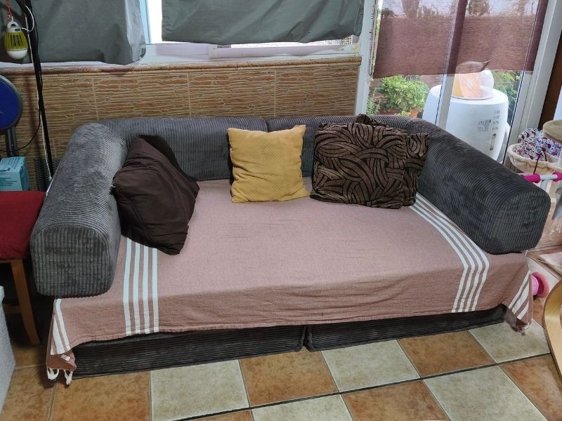 Foto de cliente de Sofá Cama Relax Nest Pana 2 Plazas Gris Oscuro 182 cm