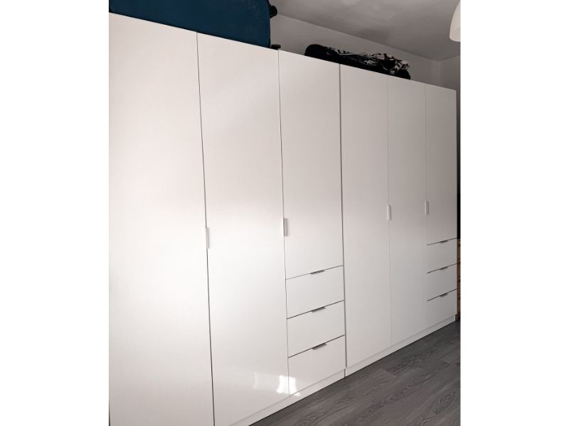 Foto de cliente de Armario Blanco 3 Cajones 3 Puertas 121x180 cm