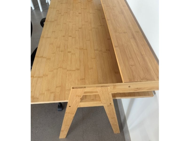 Foto de cliente de Mesa Escritorio Take Bambú Color Marrón 113 cm
