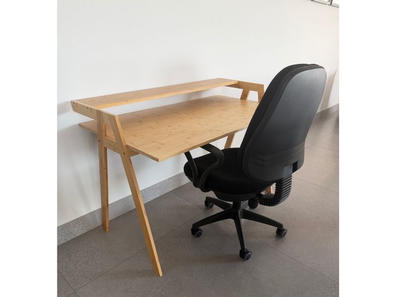 Foto de cliente de Mesa Escritorio Take Bambú Color Marrón 113 cm
