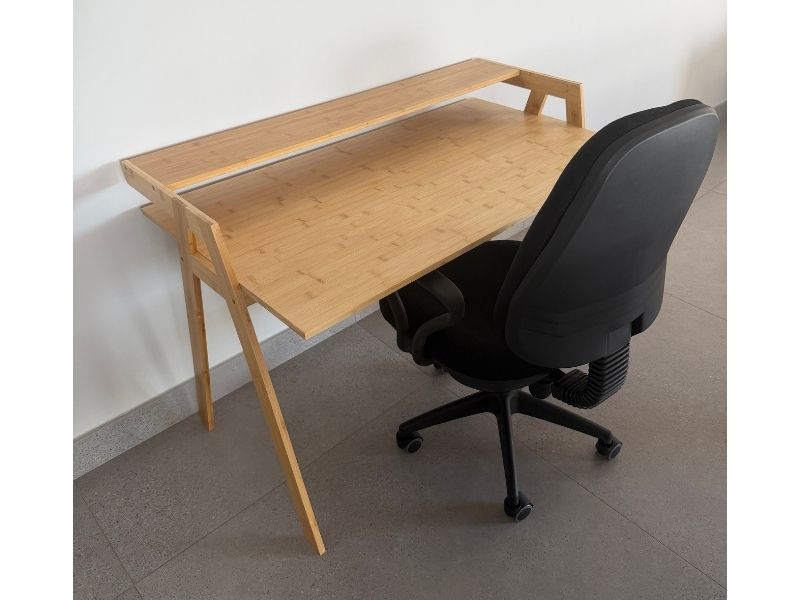 Foto de cliente de Mesa Escritorio Take Bambú Color Marrón 113 cm