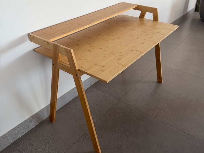 Foto de cliente de Mesa Escritorio Take Bambú Color Marrón 113 cm