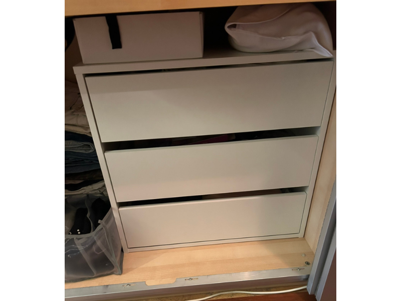 Foto de cliente de Cajonera de Armario Mueble Auxiliar Pequeño Blanco 60x57x44 cm