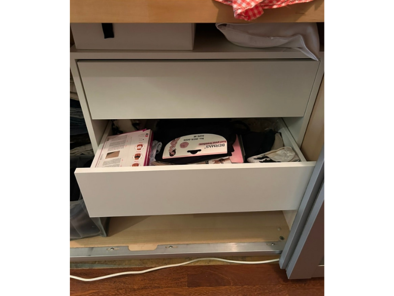 Foto de cliente de Cajonera de Armario Mueble Auxiliar Pequeño Blanco 60x57x44 cm