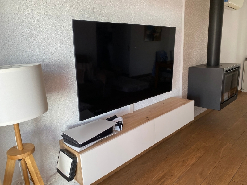 Foto de cliente de Mueble TV Kaway 180 cm Salón Comedor Roble Nodi y Blanco Artik