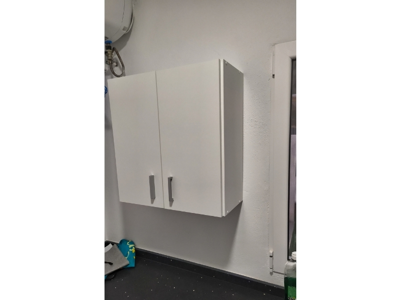 Foto de cliente de Armario Auxiliar Multiuso Montaje Suspendido Color Blanco 59x60 cm