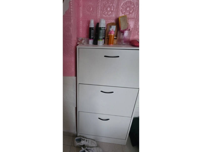 Foto de cliente de Mueble Zapatero Recibidor Sete 3 Puertas Blanco Mate 60 cm