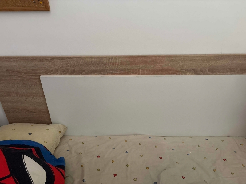 Foto de cliente de Cabecero De Cama Superpuesto Vilo Color Blanco Y Roble Cambrian 185 cm