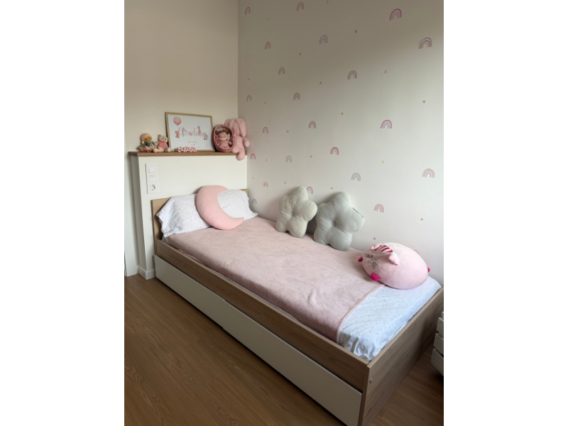 Foto de cliente de Cama Juvenil Child Roble Jackson con 2 Cajones Blanco Mate 90x190 cm