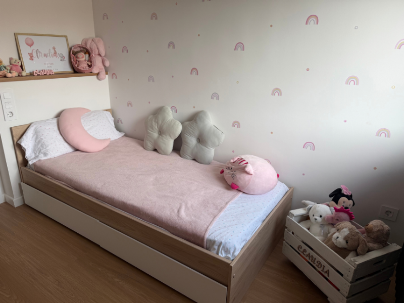 Foto de cliente de Cama Juvenil Child Roble Jackson con 2 Cajones Blanco Mate 90x190 cm