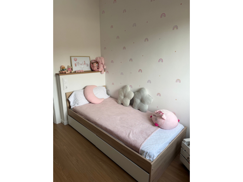 Foto de cliente de Cama Juvenil Child Roble Jackson con 2 Cajones Blanco Mate 90x190 cm