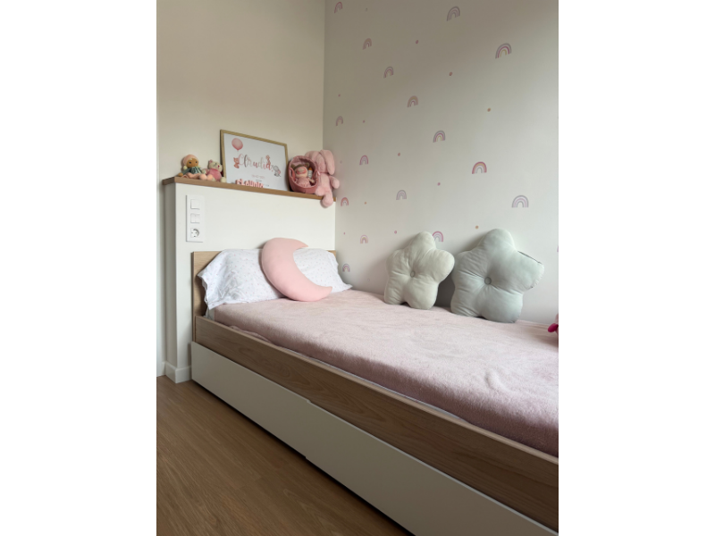Foto de cliente de Cama Juvenil Child Roble Jackson con 2 Cajones Blanco Mate 90x190 cm