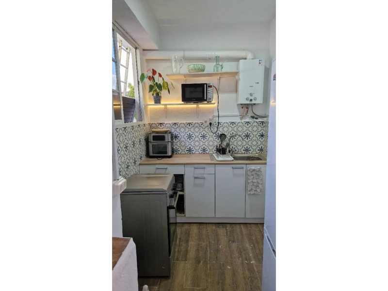 Foto de cliente de Cocina Modular Kira 3 Módulos Color Blanco Brillo y Roble Canadian 160 cm