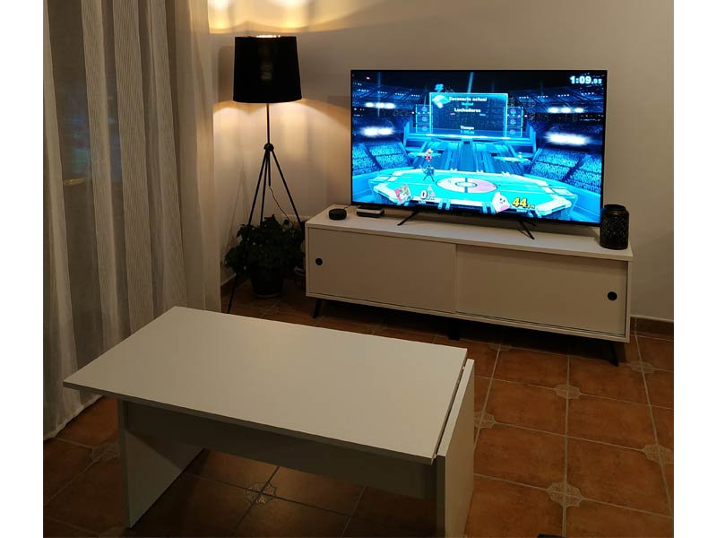 Foto de cliente de Mesa centro elevable Kamet blanca 100x50 cm