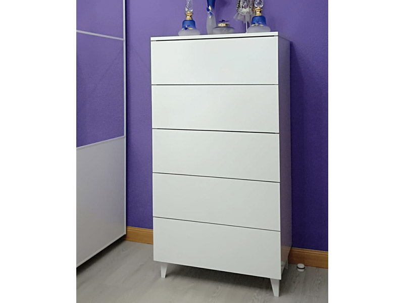 Foto de cliente de Cómoda de 5 Cajones Blanco 61x117 cm