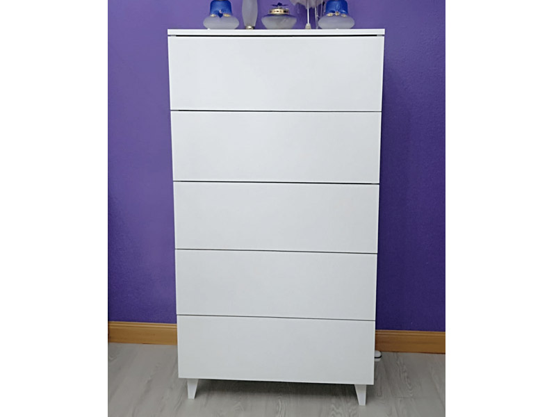 Foto de cliente de Cómoda de 5 Cajones Blanco 61x117 cm