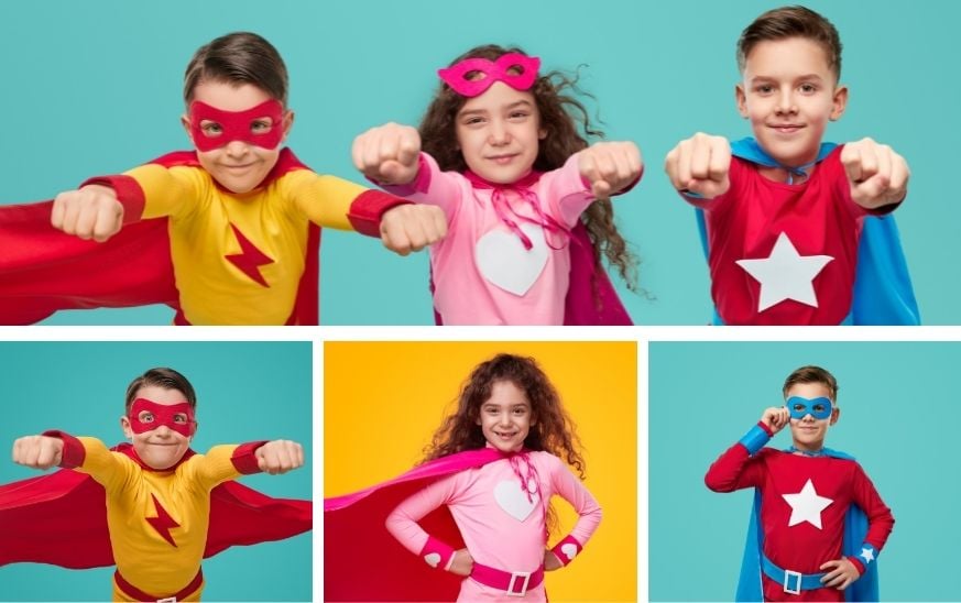 Disfraz de carnaval para niños superheroes