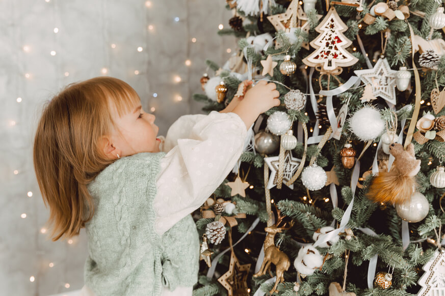 Decoración Navidad nórdica elección de la decoración para el árbol