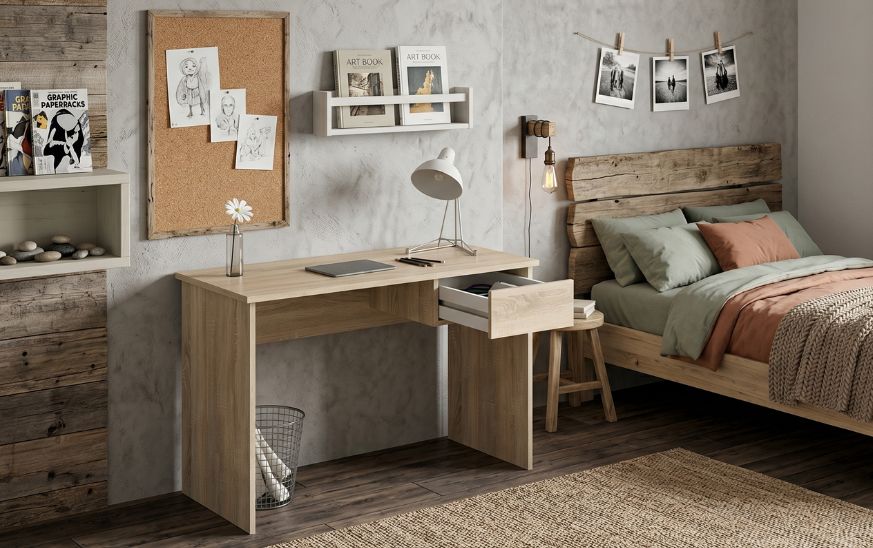 Escritorio de estilo rústico moderno