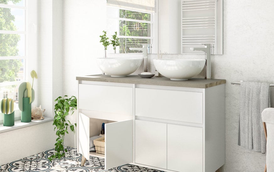 Riqueza de texturas  Muebles baño moderno, Diseño de interiores de baño,  Decorar baños pequeños
