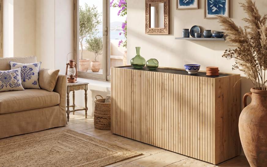 Aparador Irati para salón estilo moderno japandi