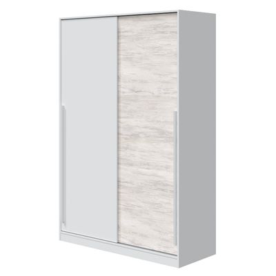 Armario Elliot 2 puertas correderas blanco artik y blanco velho