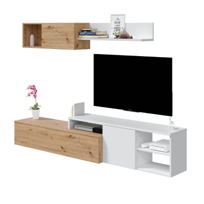 Mueble de Salón Liss con mueble tv, módulo aéreo y estante