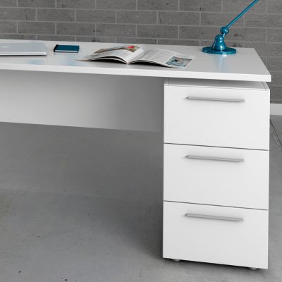 escritorio color blanco 3 cajones